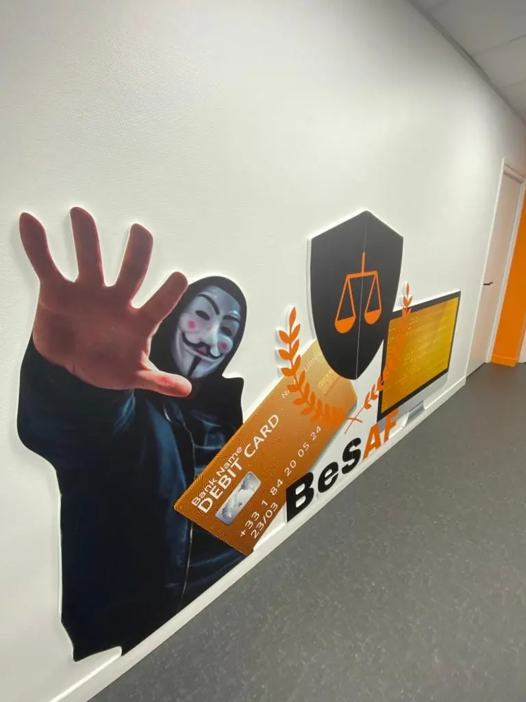 Fresque de l'école BeSAF sur la lutte contre la fraude